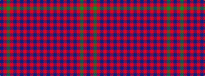 idealised woven sample of pattern BRGRBRBRBRBRBR