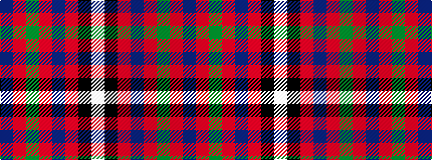 idealised woven sample of pattern BRGRBRKW