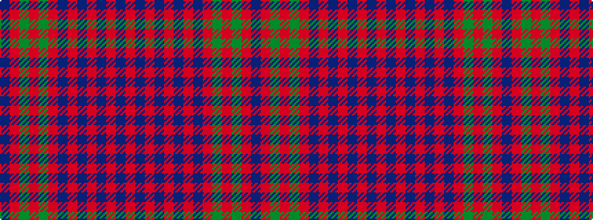 idealised woven sample of pattern BRGRGRBRBRBRBR
