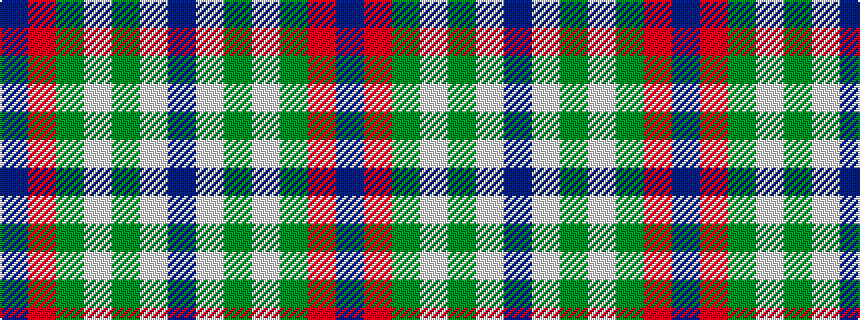 idealised woven sample of pattern BRGWGWB