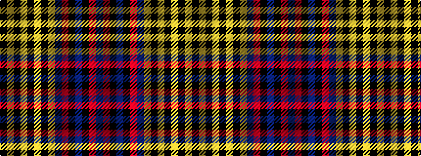 idealised woven sample of pattern BRKBKRBYKYKYKYK