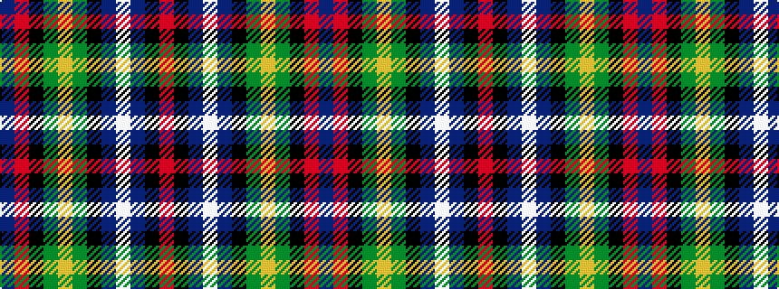 idealised woven sample of pattern BRKGYGKBWBKR