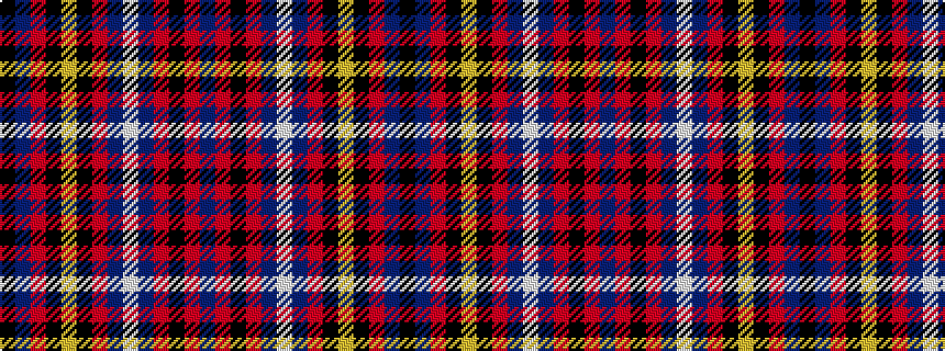 idealised woven sample of pattern BRKRBWBRKYKRBK