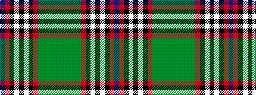 idealised woven sample of pattern BRKWKWKRGGGGG