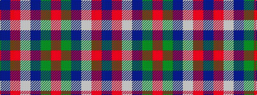 idealised woven sample of pattern BRWBGR