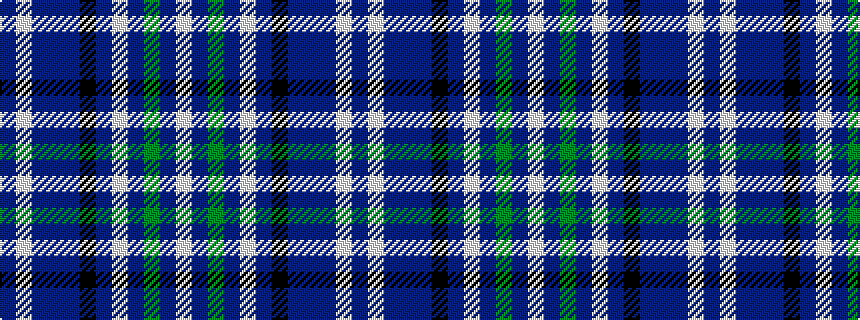 idealised woven sample of pattern BWBBBKBWBGBW
