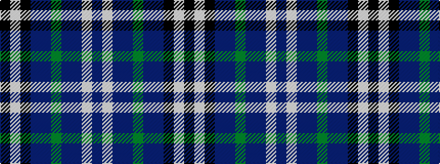 idealised woven sample of pattern BWBBGBBKWK