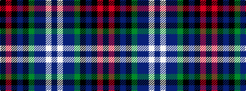 idealised woven sample of pattern BWBBGKBKRK
