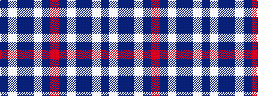 idealised woven sample of pattern BWBBWBR