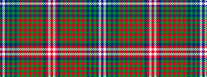 idealised woven sample of pattern BWBGBGBGRGRGRGRGRGBRWR
