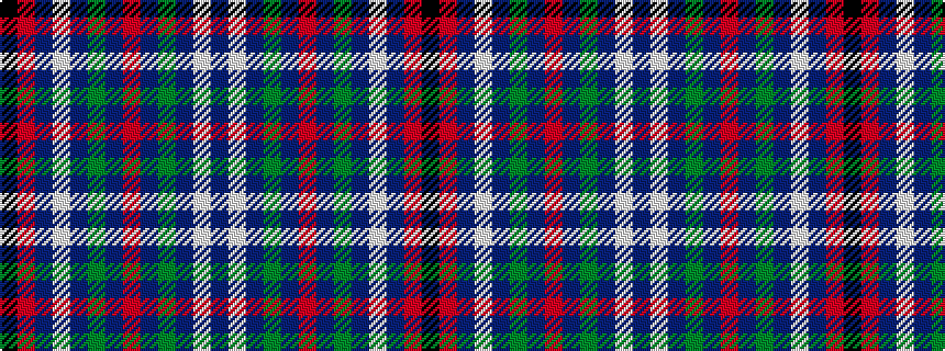 idealised woven sample of pattern BWBGBRBGBWBRK
