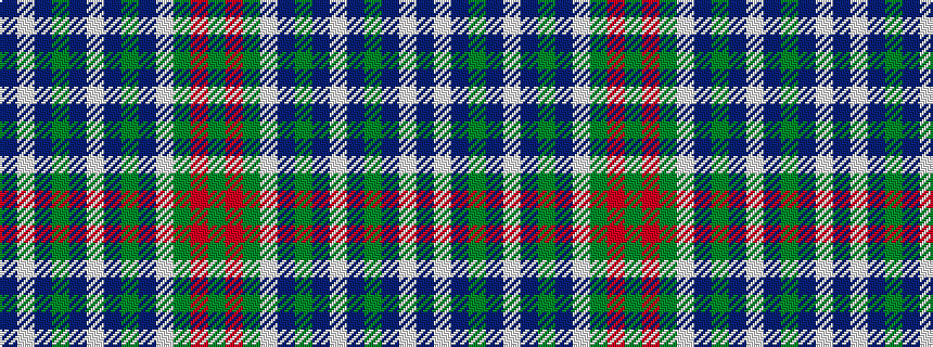 idealised woven sample of pattern BWBGBWBGBWGRG