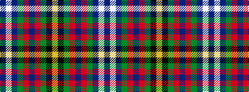 idealised woven sample of pattern BWBGRBRGKY