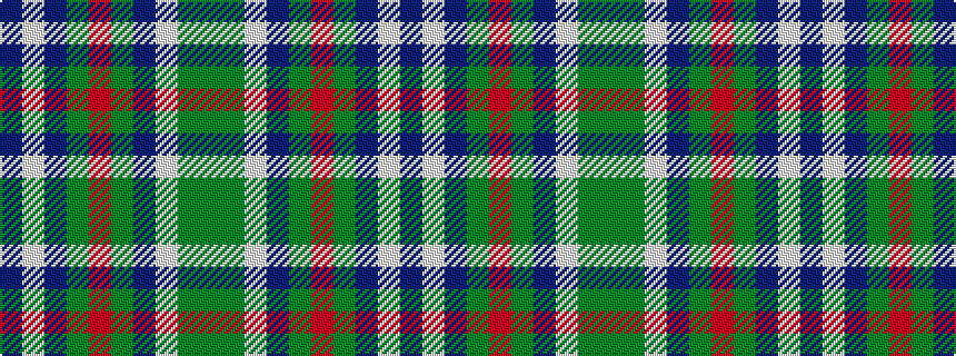 idealised woven sample of pattern BWBGRGBWGG