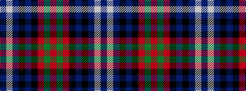 idealised woven sample of pattern BWBKBKRGR