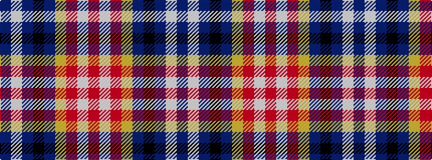 idealised woven sample of pattern BWBKBYRWR