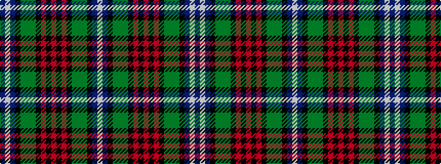 idealised woven sample of pattern BWBKGGGKRKRKRKGGGKBW