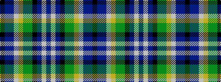idealised woven sample of pattern BWBKGGYWBBK