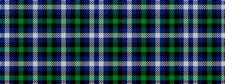 idealised woven sample of pattern BWBKGKBWBKG
