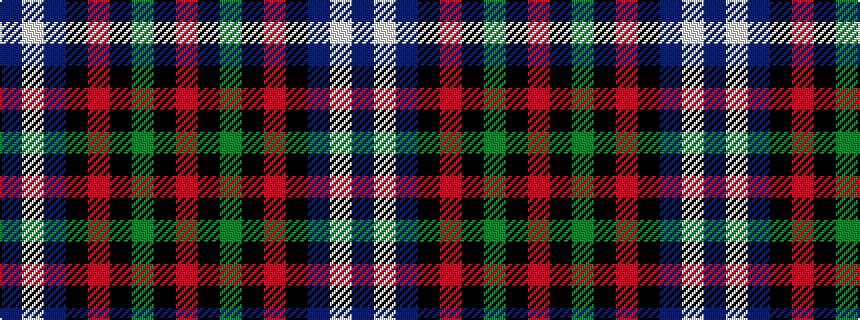 idealised woven sample of pattern BWBKRKGKR