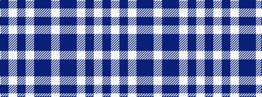 idealised woven sample of pattern BWBWBBW