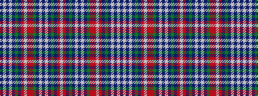 idealised woven sample of pattern BWBWBGBRWRRGBWBWBGBRW