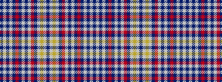 idealised woven sample of pattern BWBWBRBWBWRBWYWB