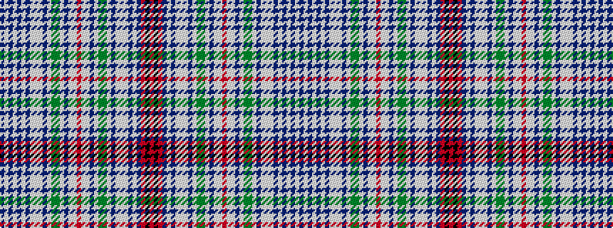 idealised woven sample of pattern BWBWBWBWWWBWGGWBWWRWWBWGGWBWWWBWBRKR