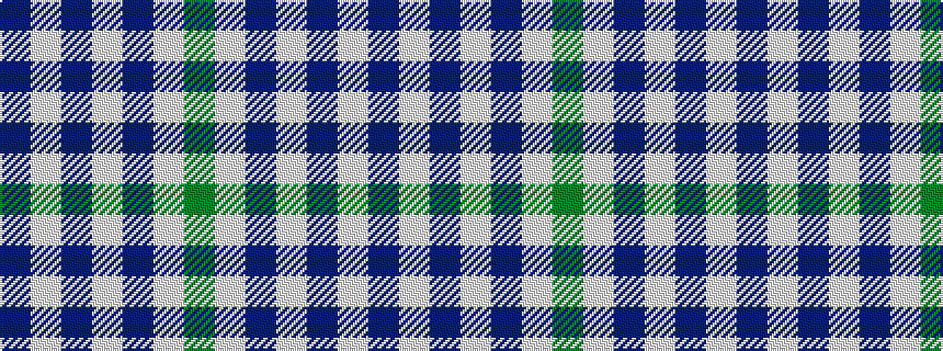 idealised woven sample of pattern BWBWBWG