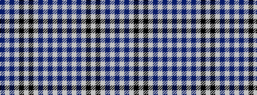 idealised woven sample of pattern BWBWBWKWKWBWB