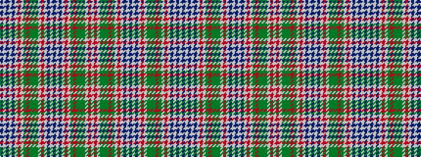 idealised woven sample of pattern BWBWBWRWGRGGGWRWBWBWBWRWGRGGGWRW