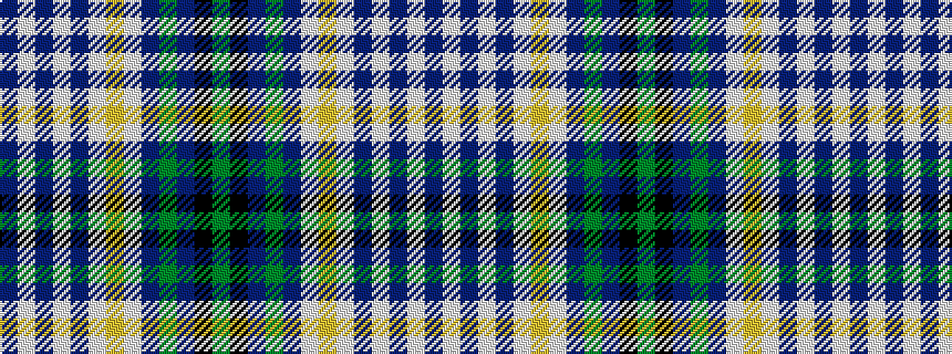 idealised woven sample of pattern BWBWBWYWBGBKG