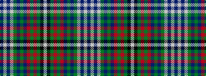 idealised woven sample of pattern BWBWGBGBRGRGKW
