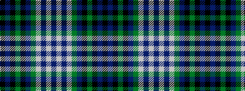 idealised woven sample of pattern BWBWGBKGKBK