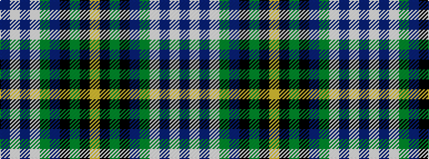 idealised woven sample of pattern BWBWGBKGKY