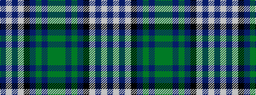 idealised woven sample of pattern BWBWKBGBGG