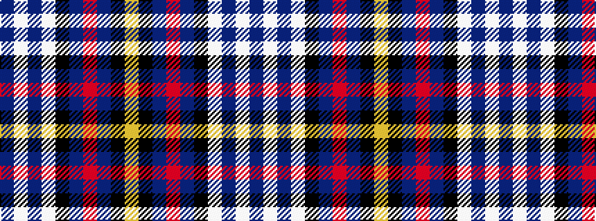 idealised woven sample of pattern BWBWKBRBKY