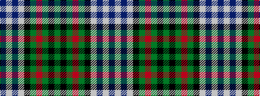 idealised woven sample of pattern BWBWKGRGKG