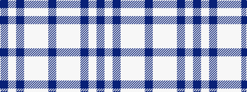 idealised woven sample of pattern BWBWWWB