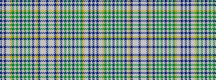 idealised woven sample of pattern BWBWWYGWGWBWGWGWBWYBWWWB
