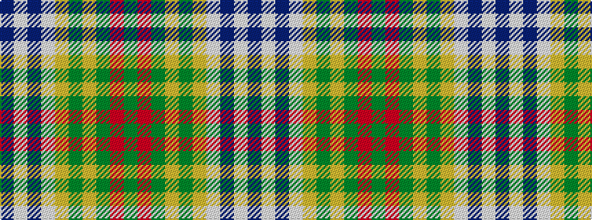 idealised woven sample of pattern BWBWYGYGRG