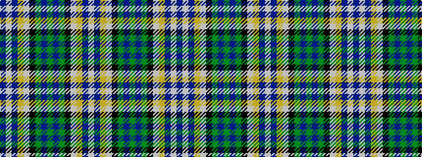 idealised woven sample of pattern BWBYWKGBGBGKWYBW