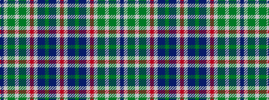idealised woven sample of pattern BWGGWGGWRWBBGBBWR