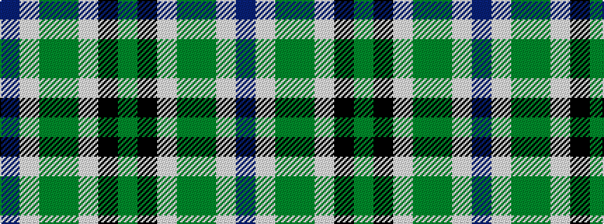 idealised woven sample of pattern BWGGWKG