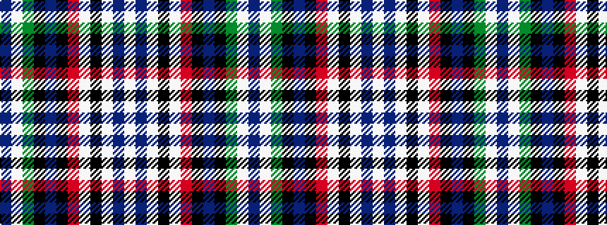 idealised woven sample of pattern BWGKBKRWKWBW