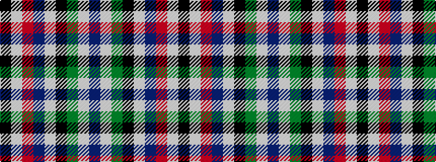 idealised woven sample of pattern BWGKWBRWK