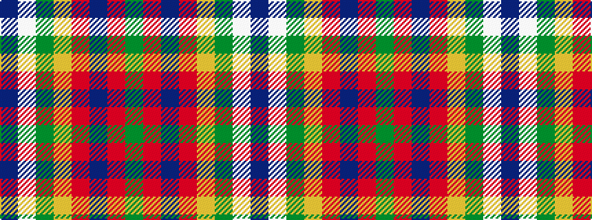 idealised woven sample of pattern BWGYRBRG