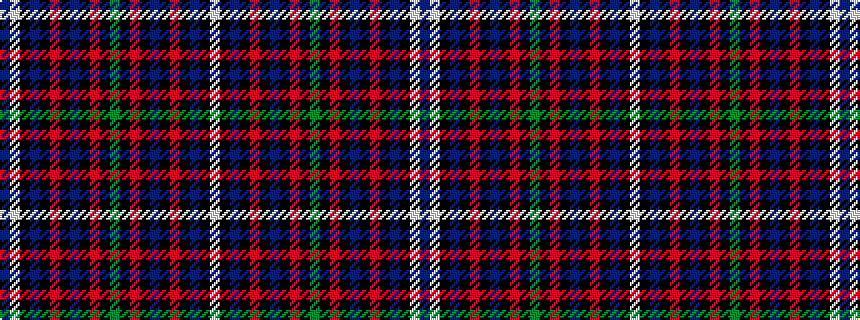 idealised woven sample of pattern BWKBKRKBKRKGKRKBKRKBKW