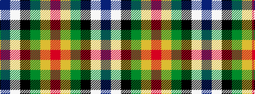 idealised woven sample of pattern BWKGYR