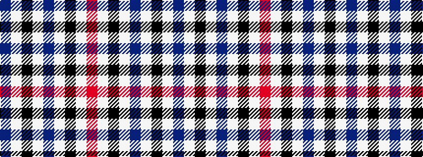 idealised woven sample of pattern BWKWBWKWR